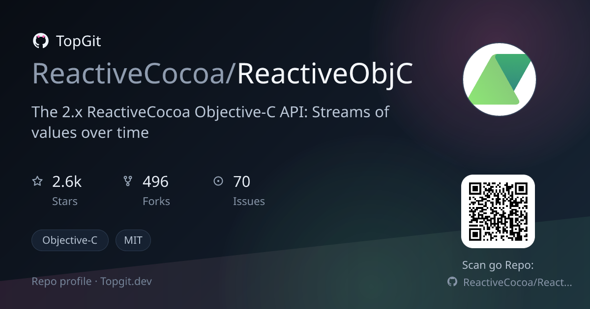 TopGit repo profile image for ReactiveCocoa/ReactiveObjC