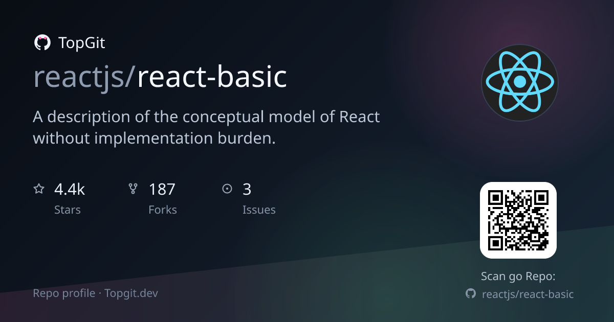 TopGit repo profile image for reactjs/react-basic