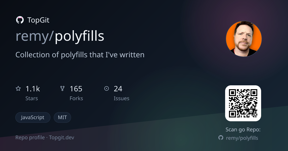 TopGit repo profile image for remy/polyfills