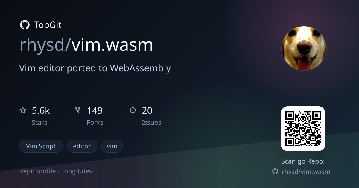TopGit repo profile image for rhysd/vim.wasm