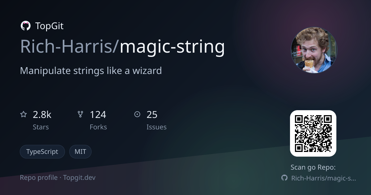 TopGit repo profile image for Rich-Harris/magic-string