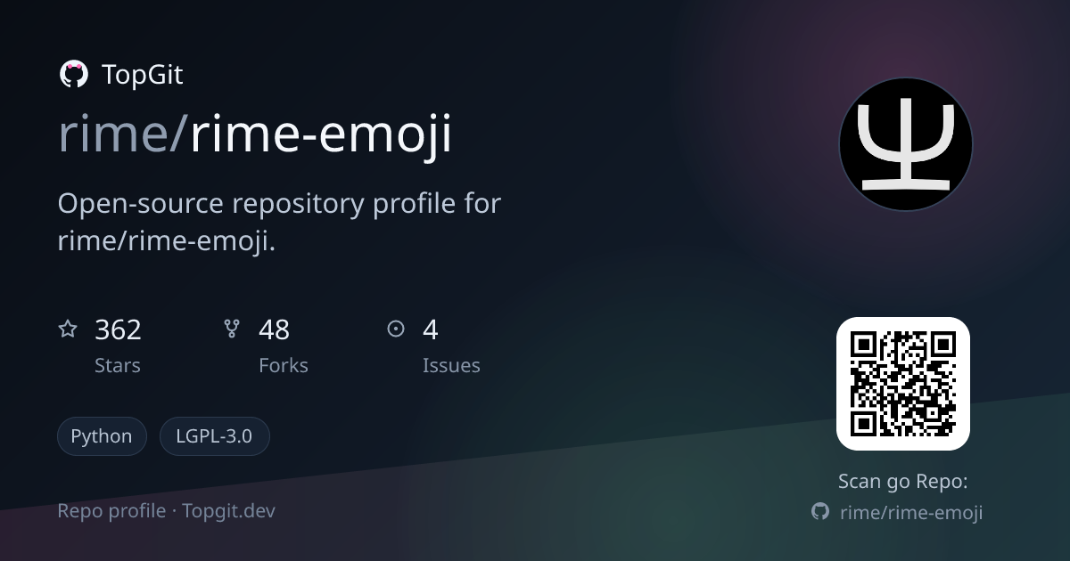 TopGit repo profile image for rime/rime-emoji