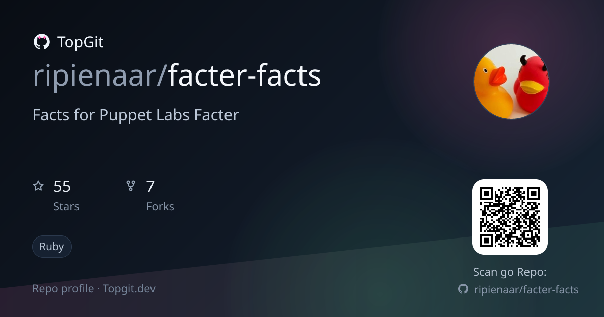 TopGit repo profile image for ripienaar/facter-facts