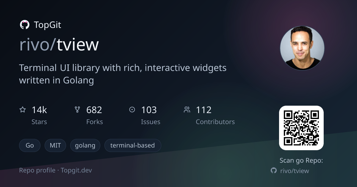 TopGit repo profile image for rivo/tview