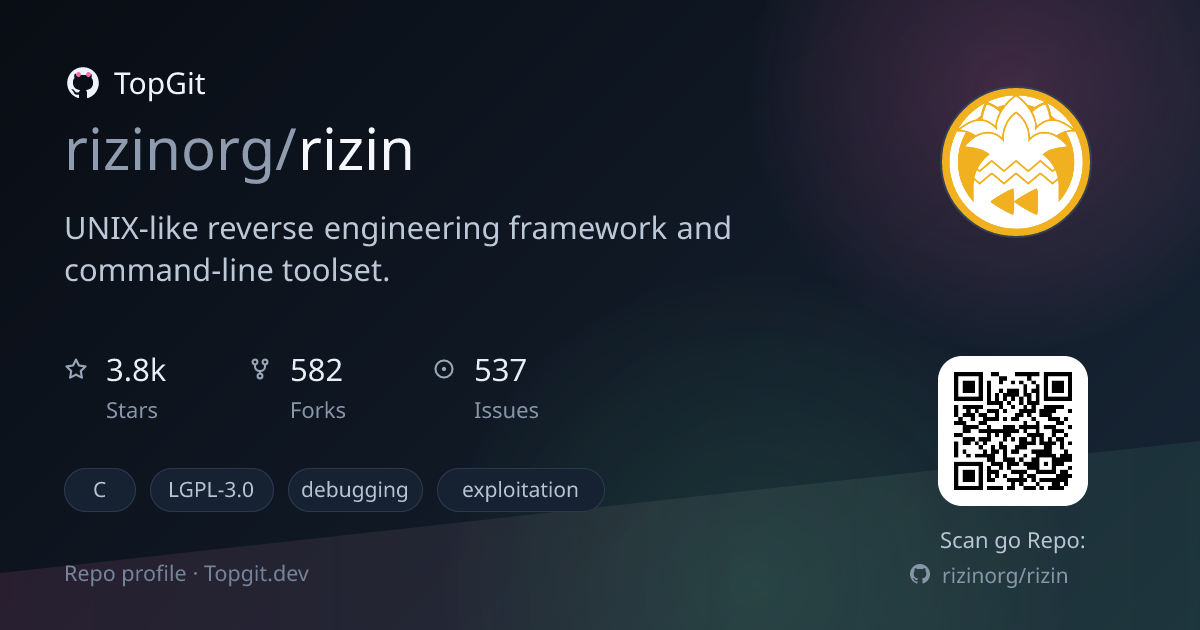 TopGit repo profile image for rizinorg/rizin