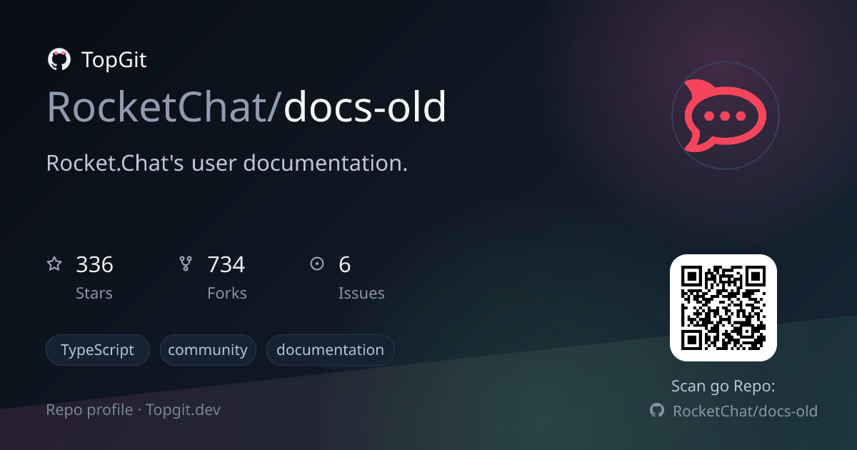 TopGit repo profile image for RocketChat/docs-old
