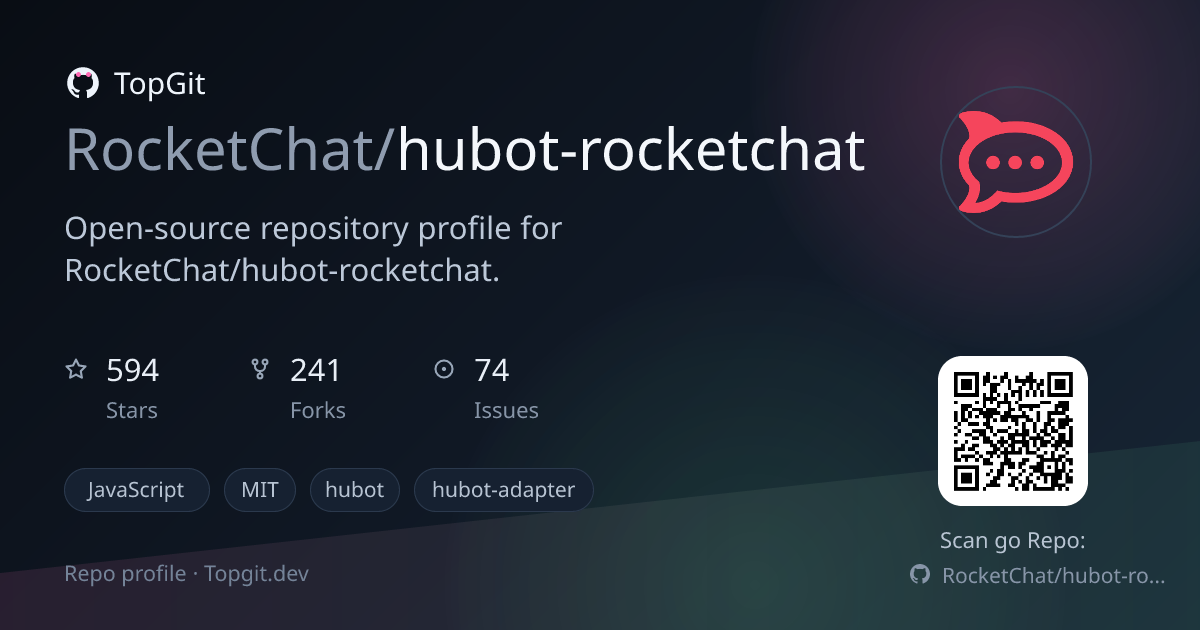 TopGit repo profile image for RocketChat/hubot-rocketchat