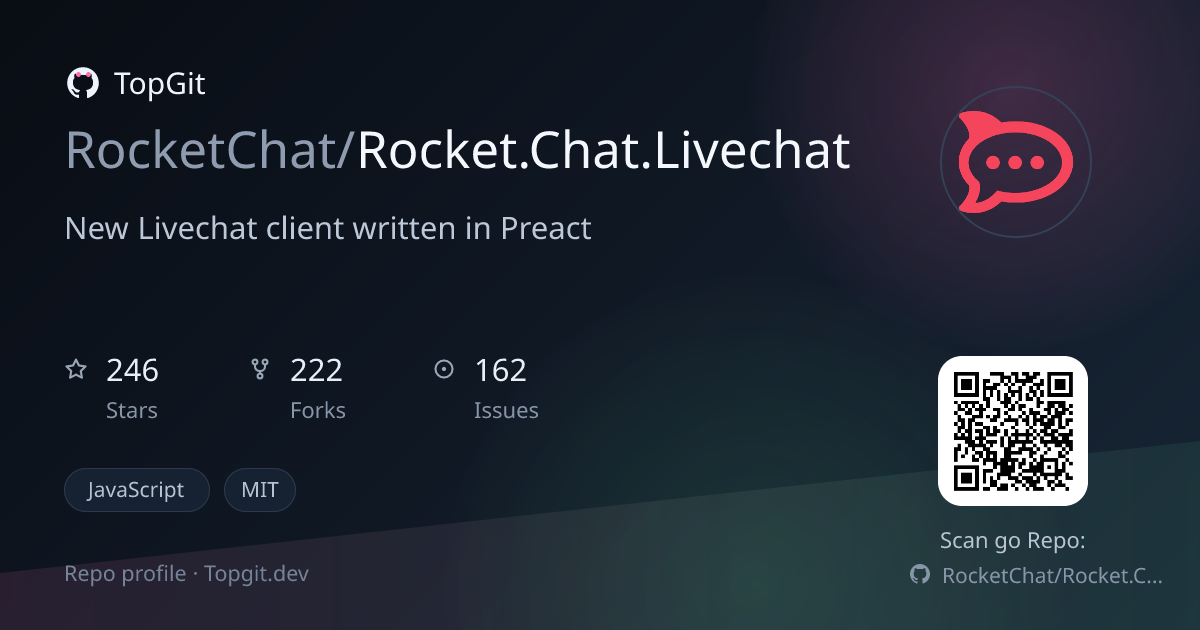 TopGit repo profile image for RocketChat/Rocket.Chat.Livechat