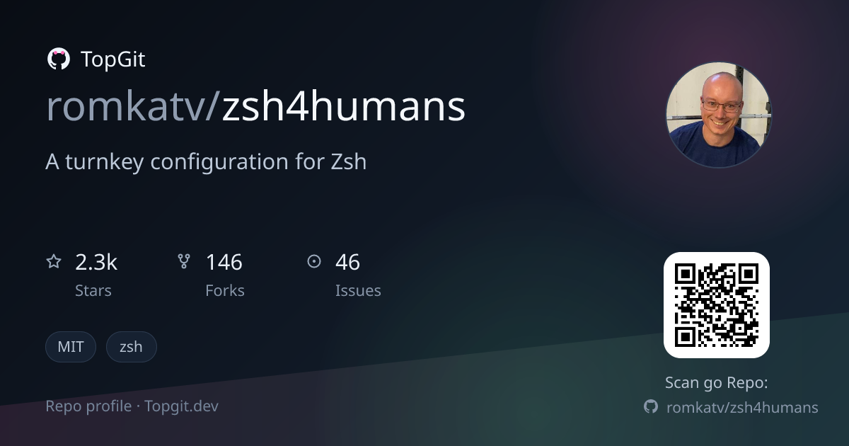 TopGit repo profile image for romkatv/zsh4humans