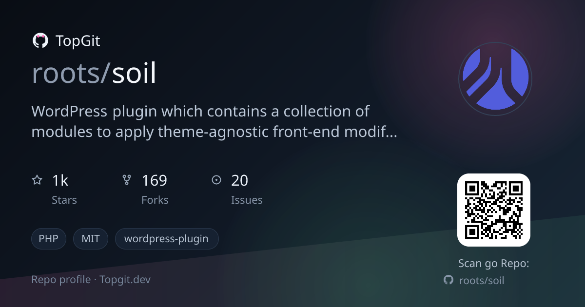 TopGit repo profile image for roots/soil