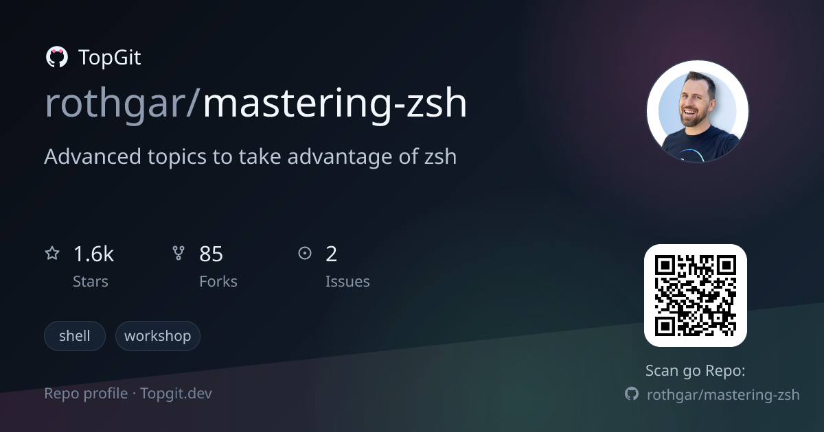 TopGit repo profile image for rothgar/mastering-zsh