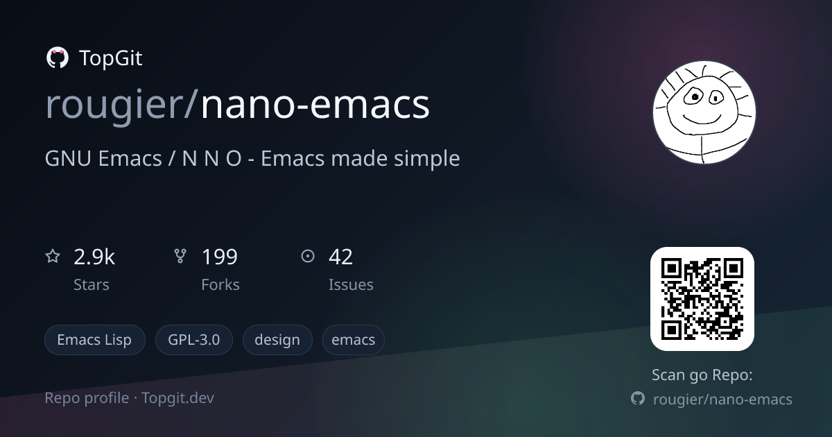TopGit repo profile image for rougier/nano-emacs