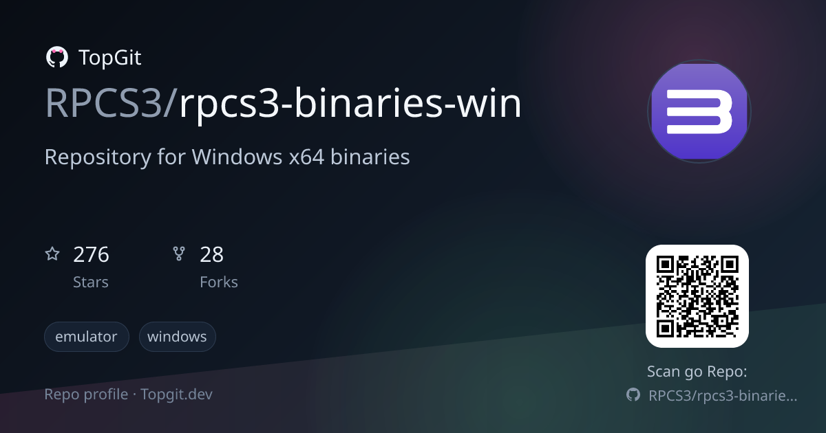 TopGit repo profile image for RPCS3/rpcs3-binaries-win