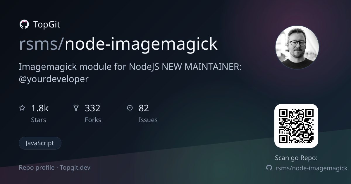 TopGit repo profile image for rsms/node-imagemagick