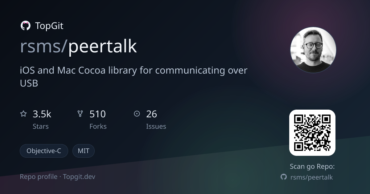 TopGit repo profile image for rsms/peertalk
