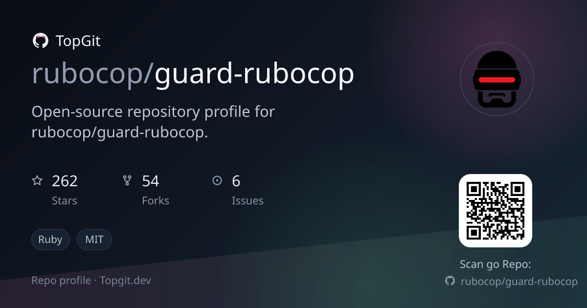 TopGit repo profile image for rubocop/guard-rubocop