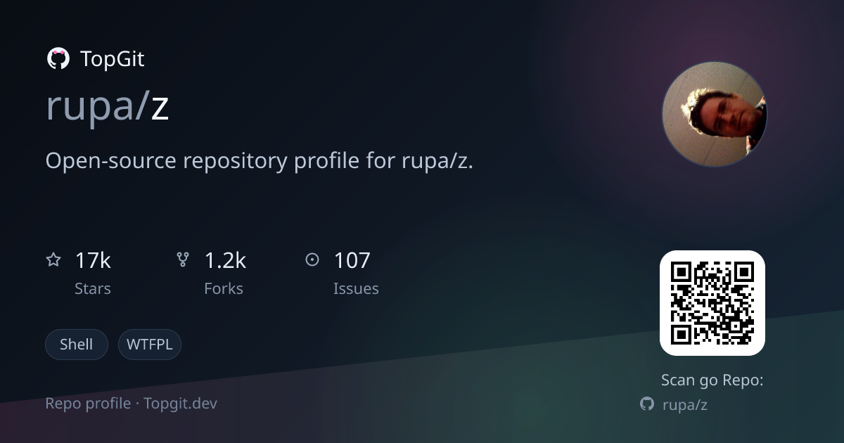 TopGit repo profile image for rupa/z