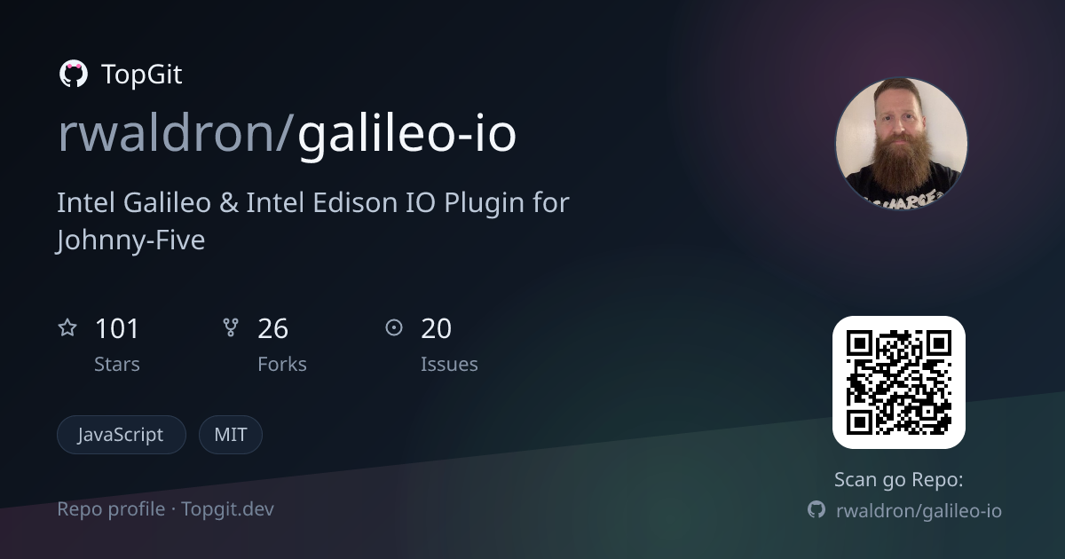 TopGit repo profile image for rwaldron/galileo-io