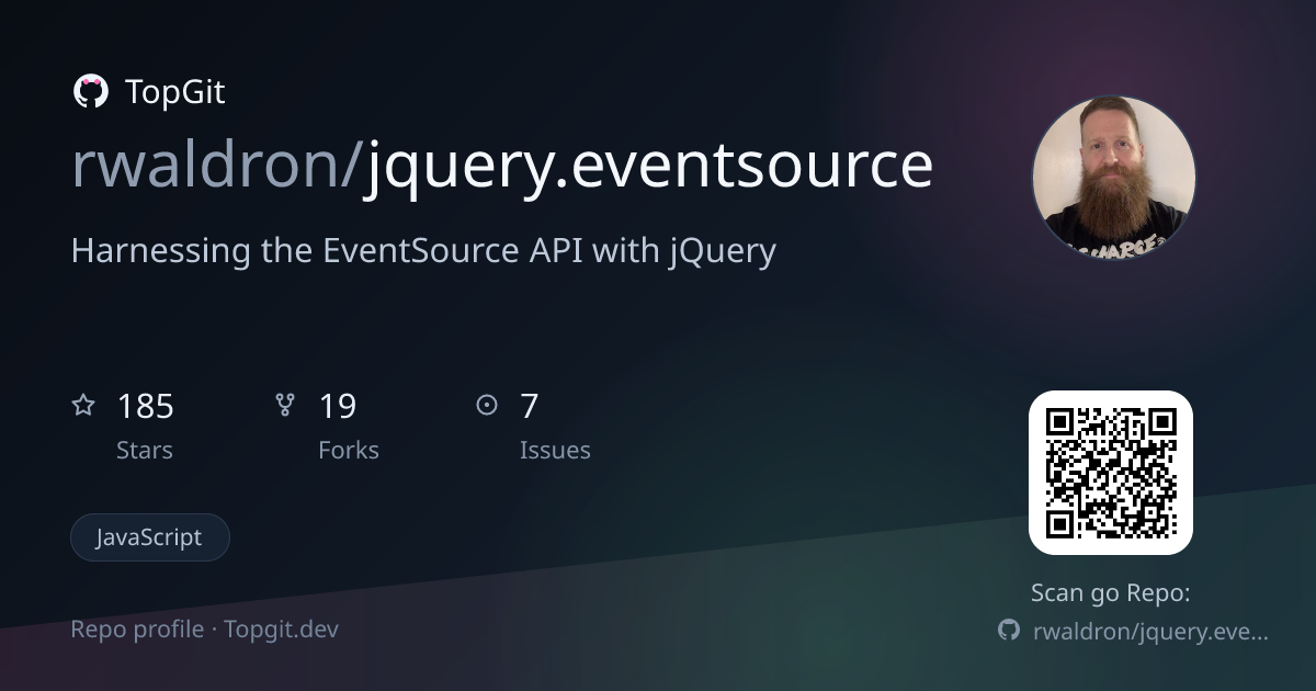 TopGit repo profile image for rwaldron/jquery.eventsource