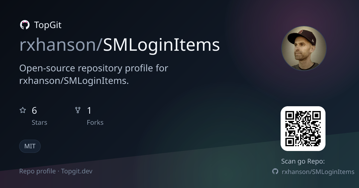 TopGit repo profile image for rxhanson/SMLoginItems
