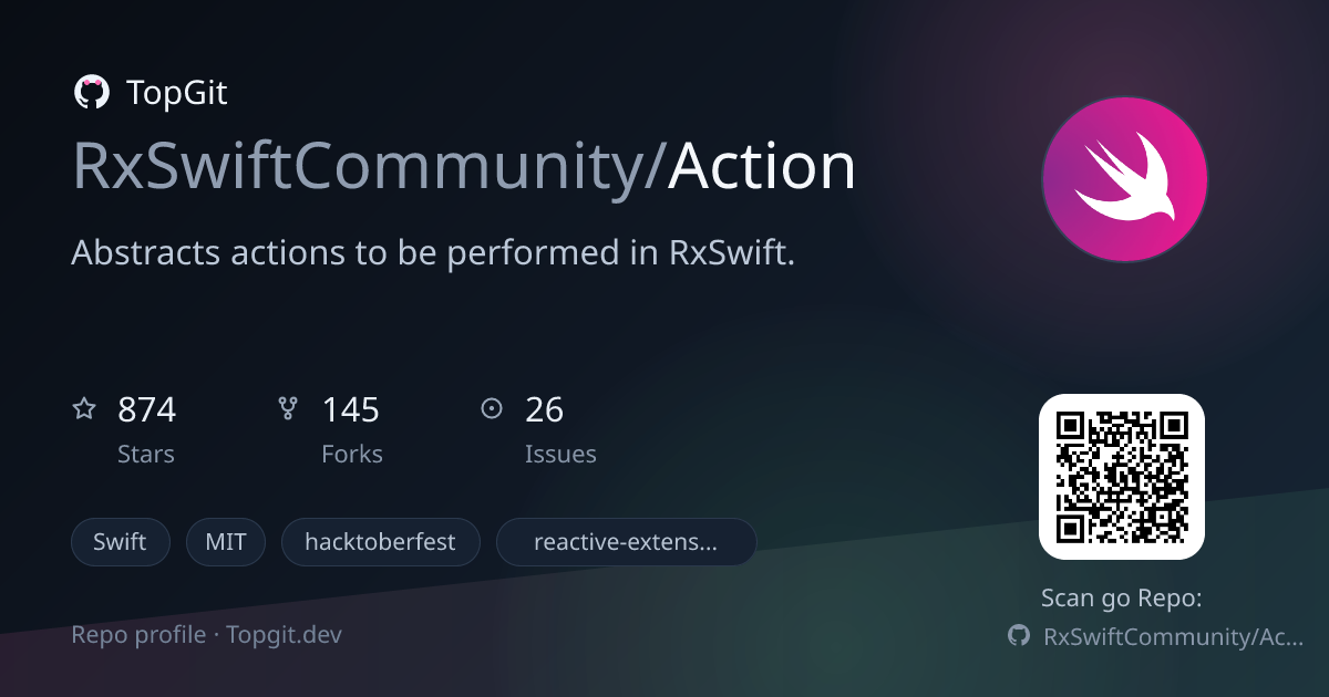 TopGit repo profile image for RxSwiftCommunity/Action