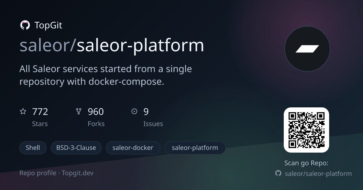 TopGit repo profile image for saleor/saleor-platform