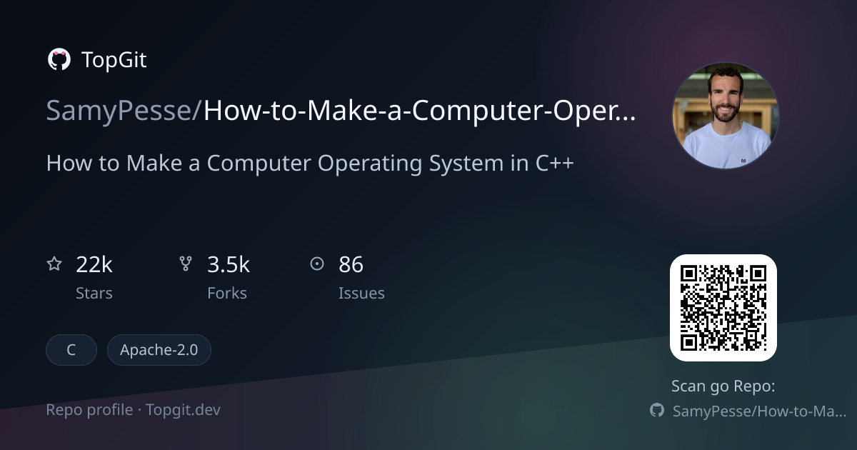 TopGit repo profile image for SamyPesse/How-to-Make-a-Computer-Operating-System