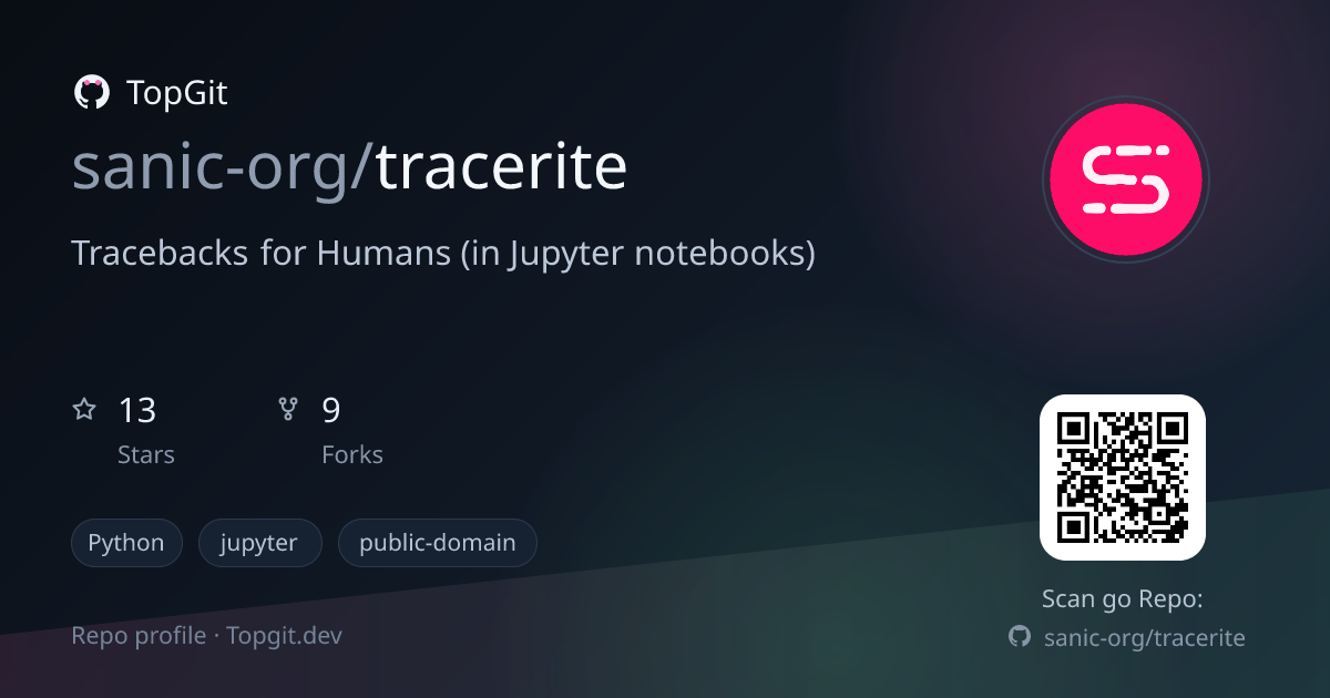TopGit repo profile image for sanic-org/tracerite