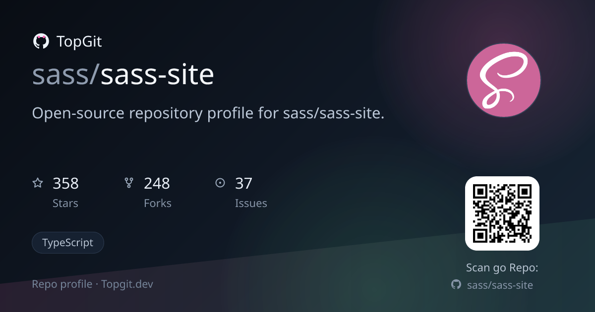 TopGit repo profile image for sass/sass-site