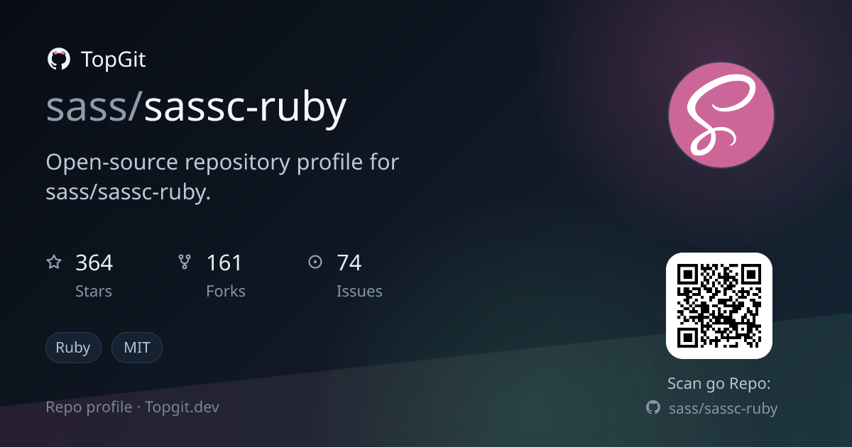 TopGit repo profile image for sass/sassc-ruby