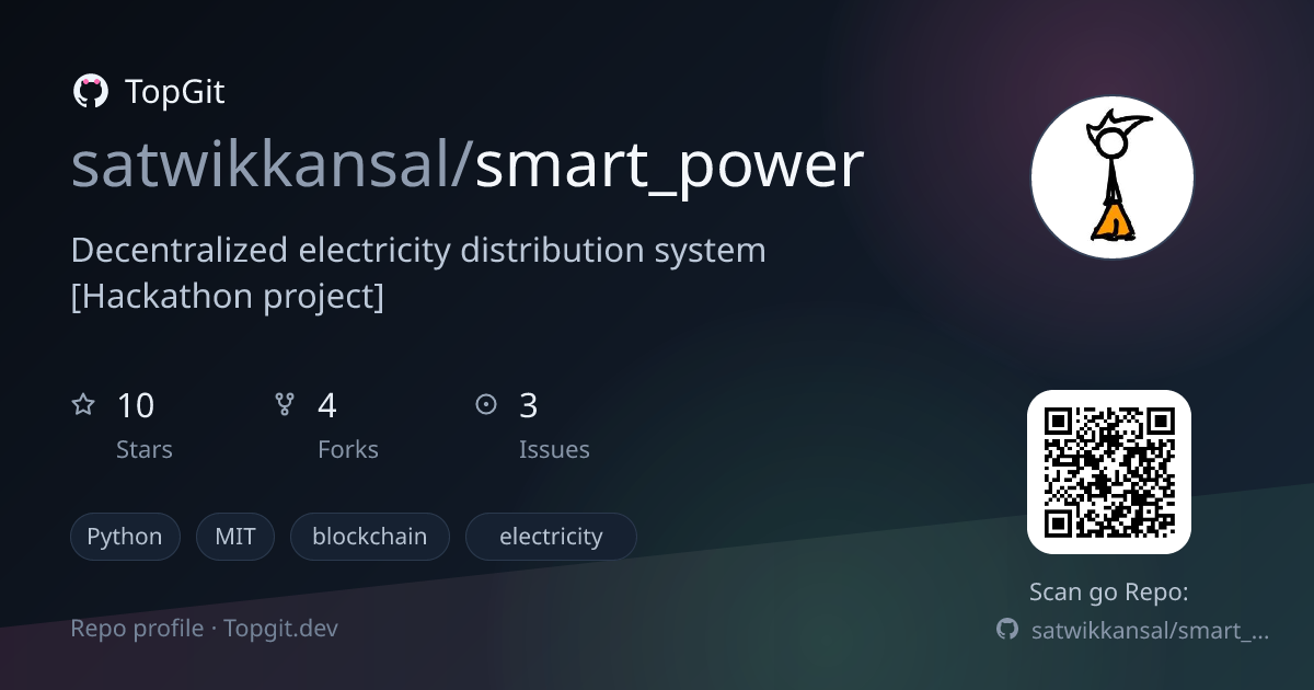 TopGit repo profile image for satwikkansal/smart_power