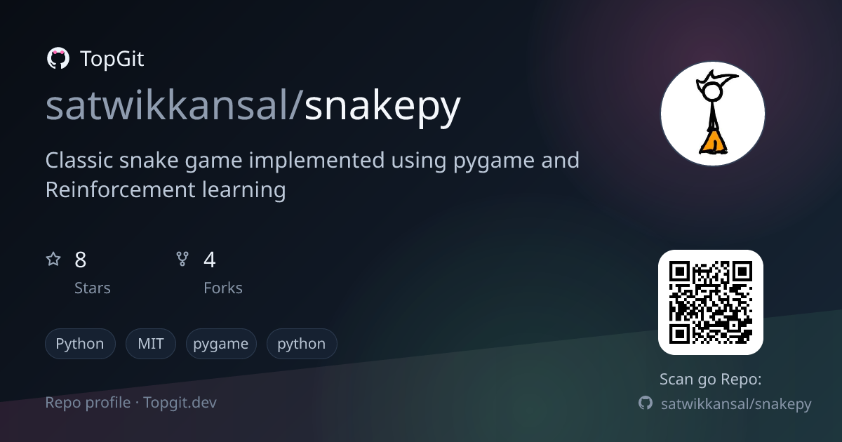 TopGit repo profile image for satwikkansal/snakepy