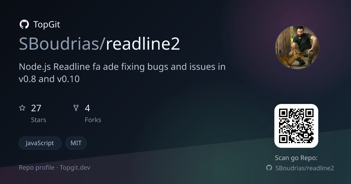 TopGit repo profile image for SBoudrias/readline2