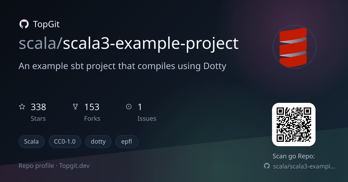 TopGit repo profile image for scala/scala3-example-project
