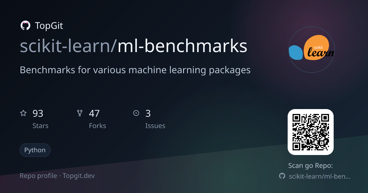 TopGit repo profile image for scikit-learn/ml-benchmarks