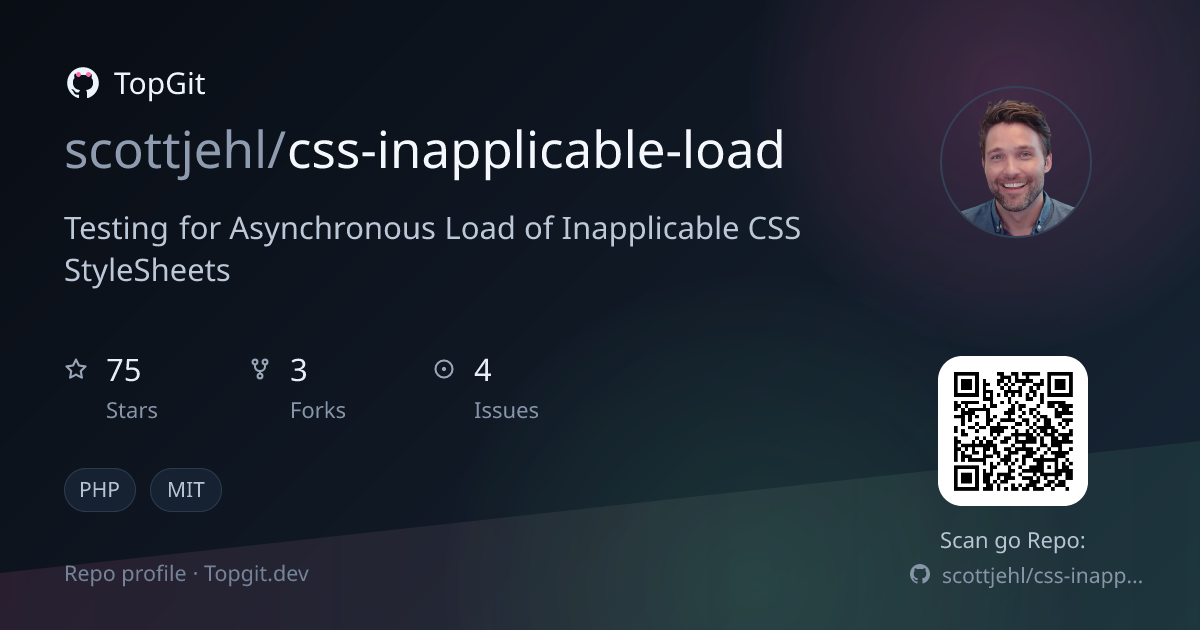 TopGit repo profile image for scottjehl/css-inapplicable-load