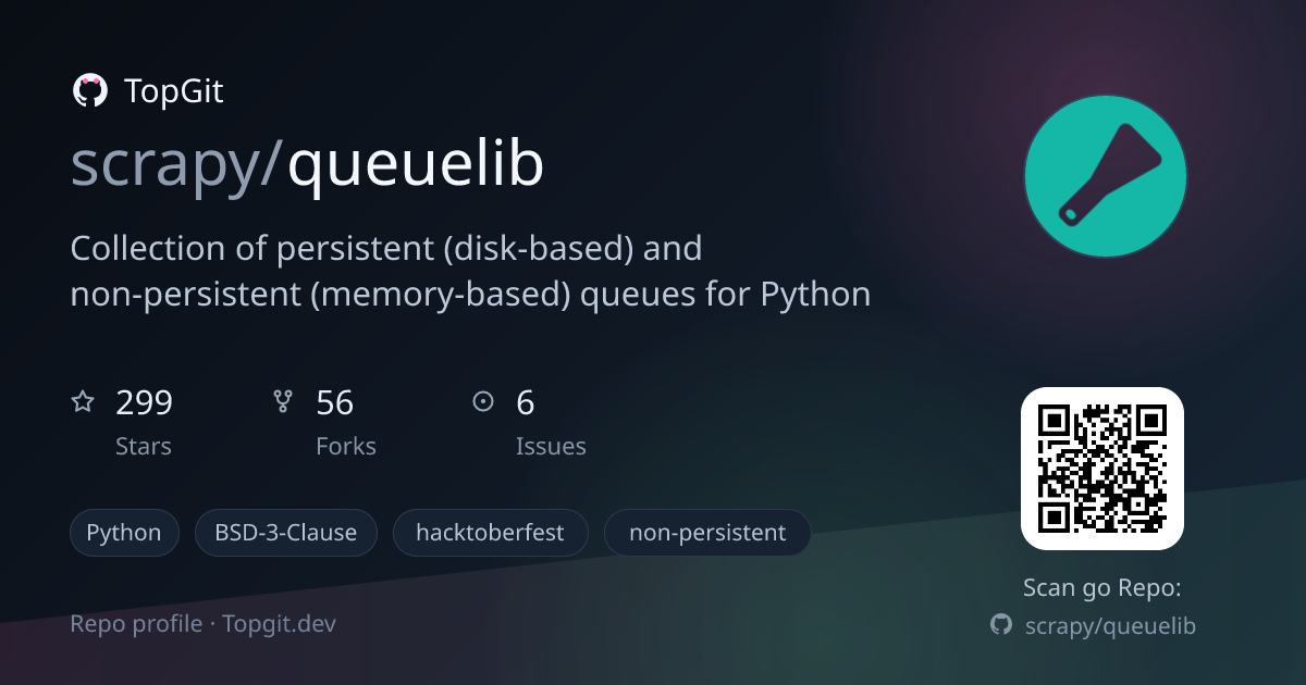 TopGit repo profile image for scrapy/queuelib