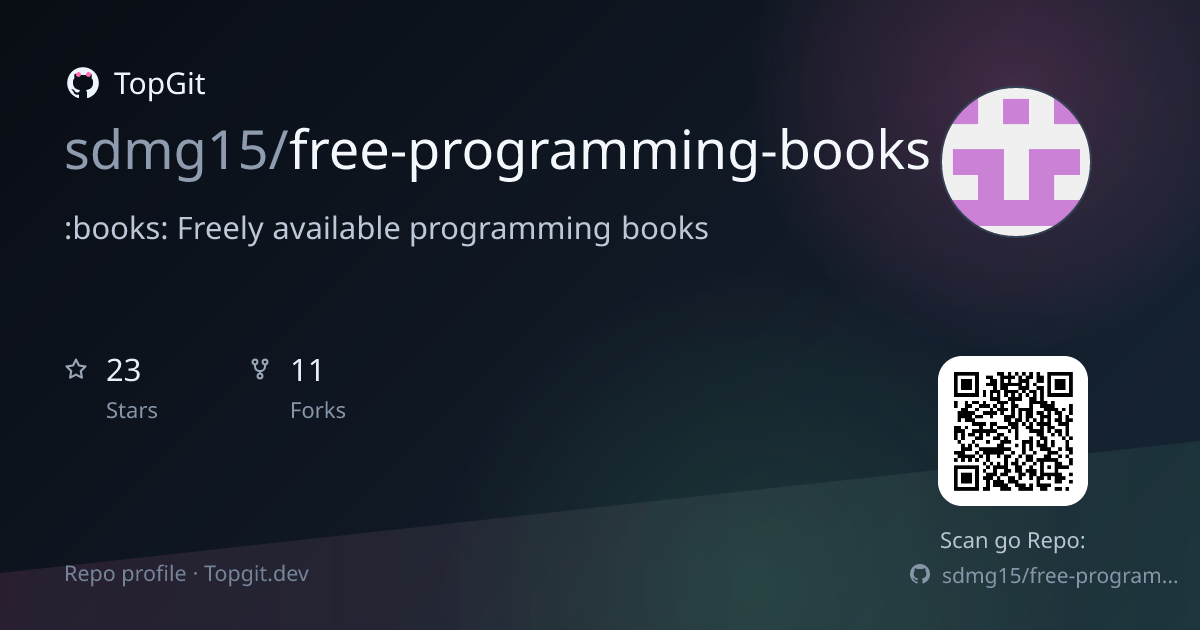 TopGit repo profile image for sdmg15/free-programming-books