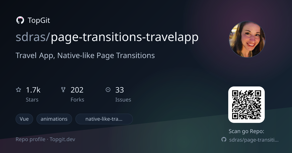 TopGit repo profile image for sdras/page-transitions-travelapp