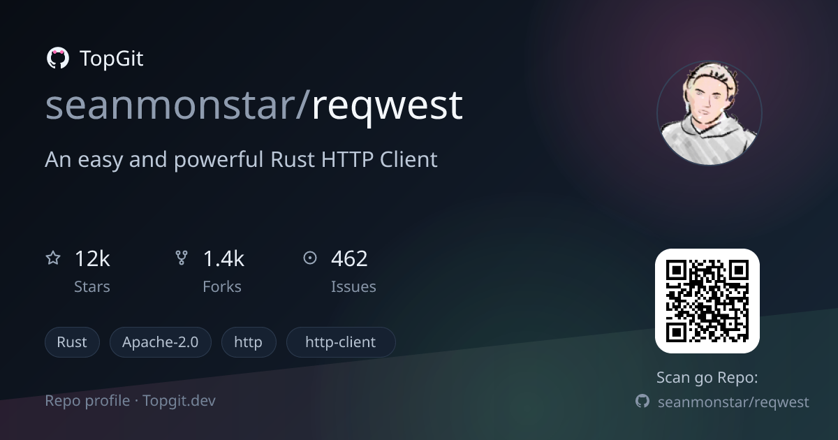 TopGit repo profile image for seanmonstar/reqwest