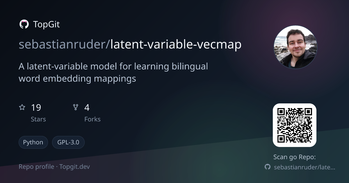 TopGit repo profile image for sebastianruder/latent-variable-vecmap