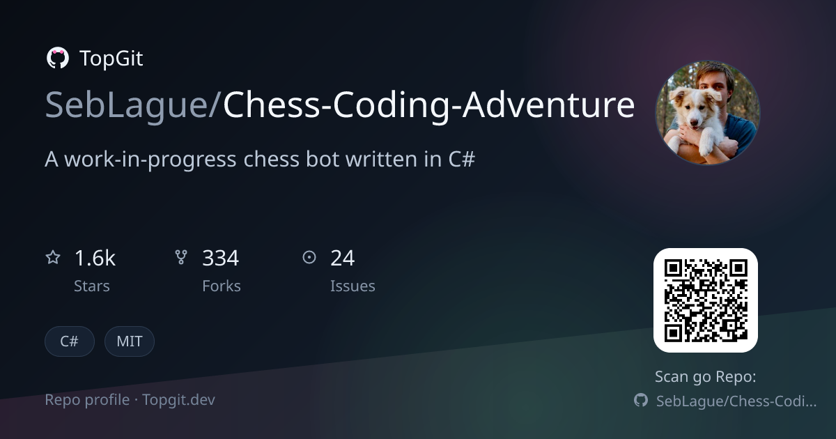 TopGit repo profile image for SebLague/Chess-Coding-Adventure