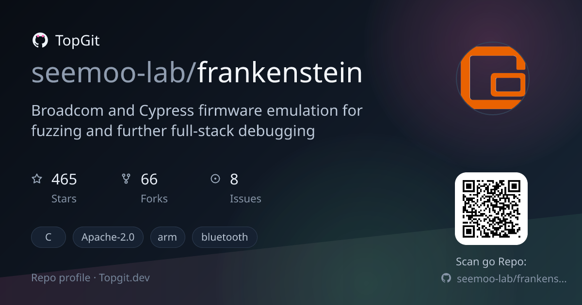 TopGit repo profile image for seemoo-lab/frankenstein