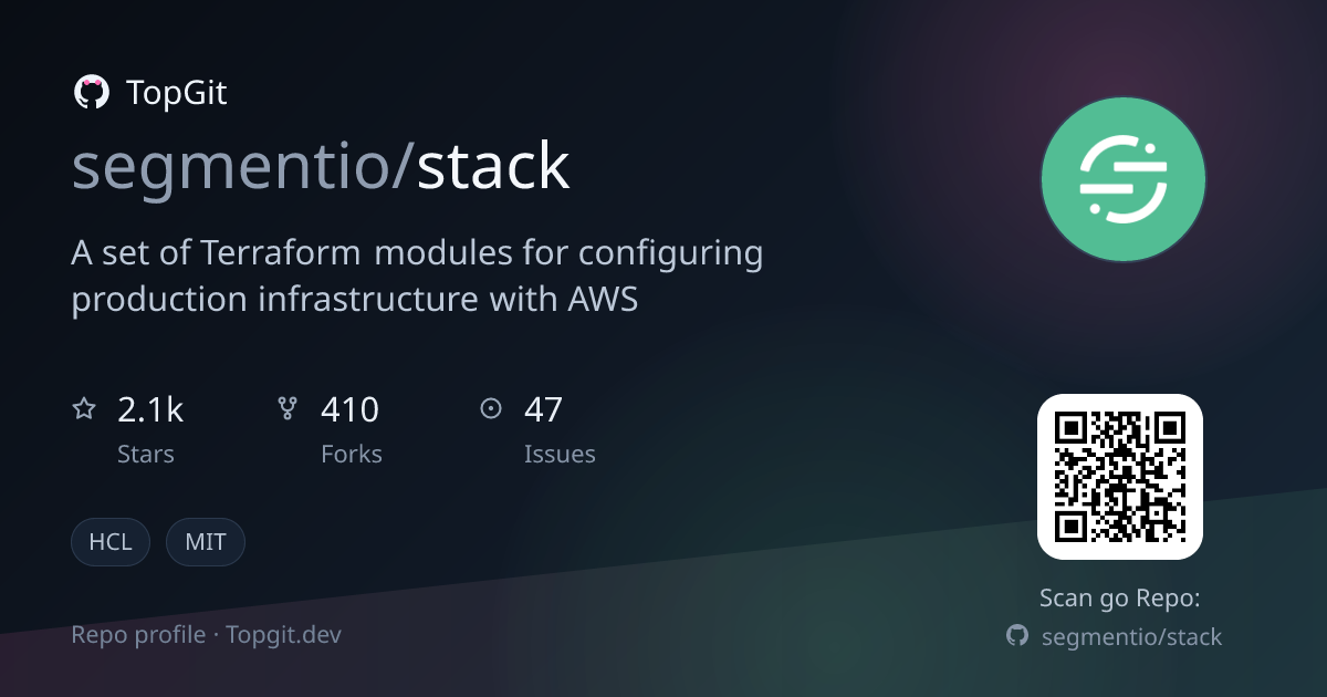 TopGit repo profile image for segmentio/stack