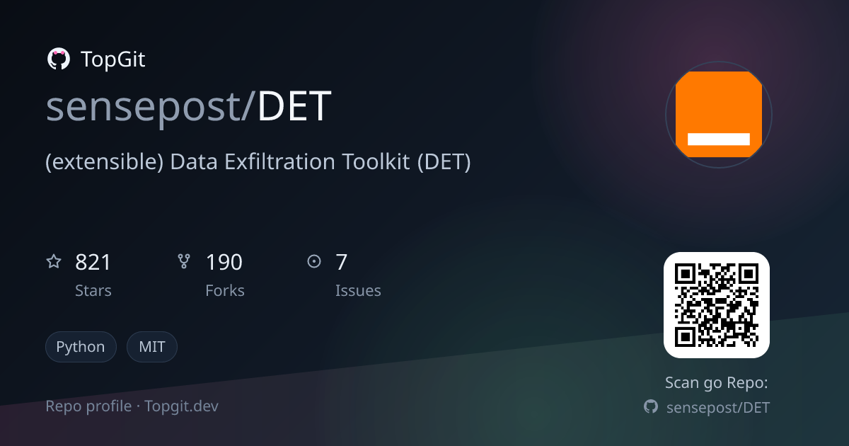 TopGit repo profile image for sensepost/DET