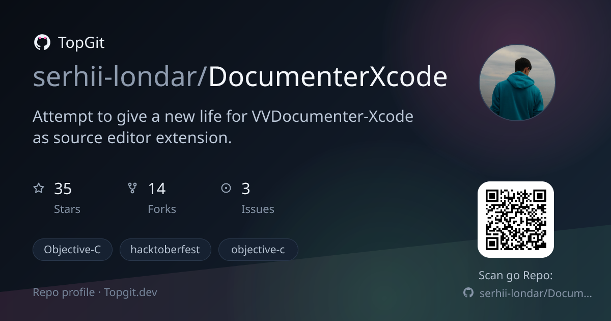 TopGit repo profile image for serhii-londar/DocumenterXcode
