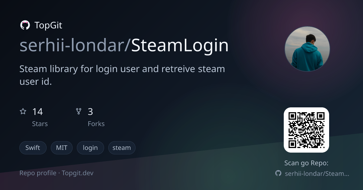 TopGit repo profile image for serhii-londar/SteamLogin