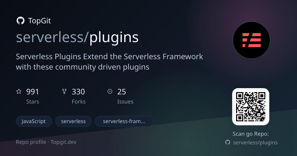 TopGit repo profile image for serverless/plugins