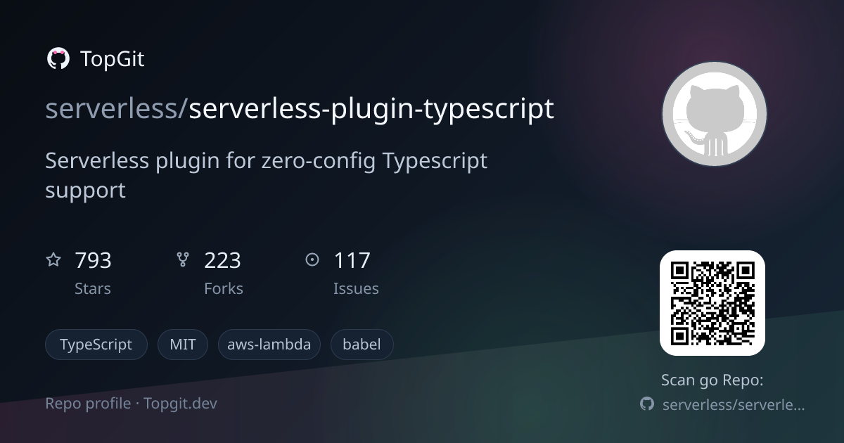 TopGit repo profile image for serverless/serverless-plugin-typescript