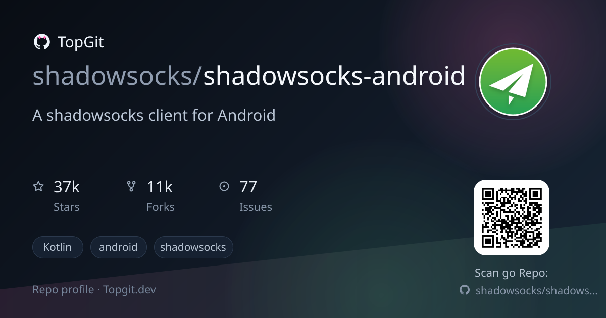 TopGit repo profile image for shadowsocks/shadowsocks-android